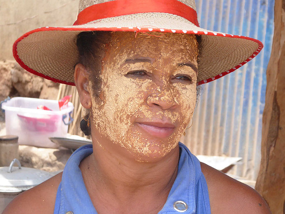 Facial pack worn by many women here